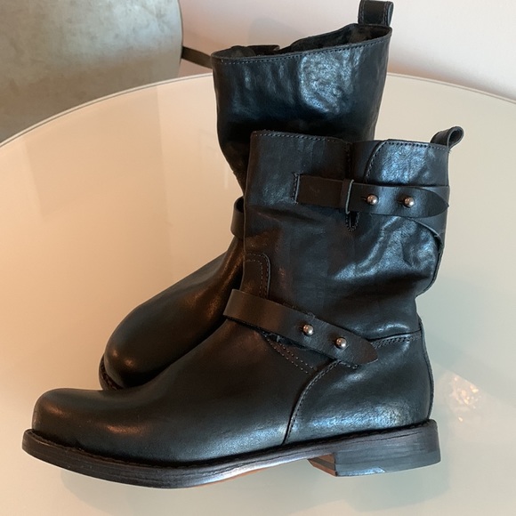 Rag and Bone motorcycle boots, black with silver hardware, size 39.5. - Picture 4 of 8